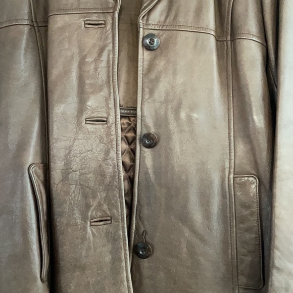Wilsons Leather jacket with belt in warm brown - Picture 2 of 8